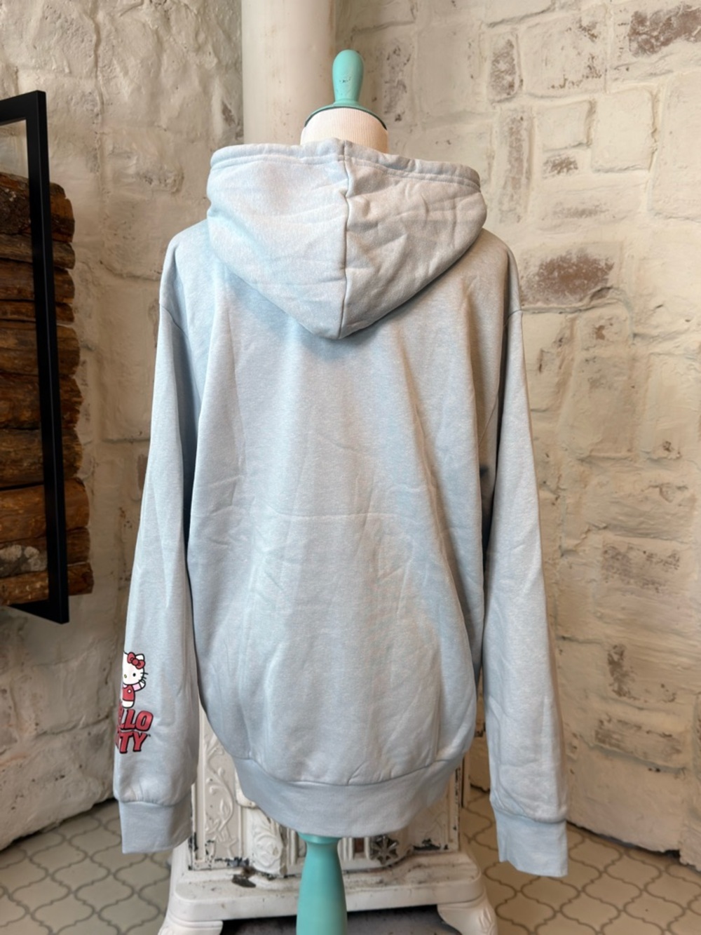 NWT | Sanrio | Hello Kitty Hoodie XL Light Blue Graphic Sweatshirt - Picture 5 of 7